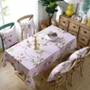 Table de table de table de peinture à l'huile épaisses fleurs fleurs rectangulaires de mariage de mariage