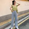 Jeans femminile da donna fidanzato largo harajuku signore vintage pantaloni lunghi pantaloni ad alta vita in alto stile streetwear casual etero tutto match semplice