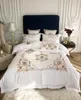 King Queen Size Comforter Cover Flatfited Bed Sheet Set White Chic Embroidery 4st Silk Cotton Wedding Bedding Set Luxury Home 6904258