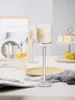 Ljusstakar 3 st glas nordiska hållare europeiska ljusstake bougeoir en verre bröllop dekoration bord centerpieces ob50zt