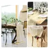 Panno da tavolo 6 pezzi di garza panni decorativi decorativi europei per decorazioni per feste di nozze durevoli (cremoso-bianco)