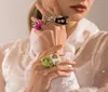 Allocations de mariage exagérées Big Square Resin Acrylique Chunky pour les femmes Coul de bonbon à la mode Perles en métal Bijoux HipHop6757841
