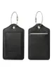 PU Leder Gepäckschild mit Anti -Verlust -Drahtseilschleife und gebauter Datenschutzschutzabdeckung für Reisetaschen 240511