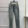 Slim Print Mens Jeans Pantalons pour homme VVV Spring Micro Elastic Trendy Denim Pantal