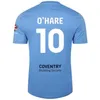 23 24 Jerseys de football de Coventry City O Hare Sheaf Gyokerres Godden Hamer 2023 2024 Home Blue Men Kids Kit Kit Football Shirts Tops Camiseta de Futbol Top