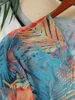 Large Plus Size Print Beach Cover Up Short Sleeve One Piece Kimono Women Swimwear Female Bathing Suit Beachwear Swimming