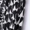 Spódnice wydrukuj marszczone spódnica lato 2024 Midi Black Floral w stylu koreańsko -plisowany estetyka