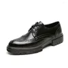 Dress Shoes Wedding Men Leather Italian Brogues Coiffeur Formele zakelijke pak kantoor 2024 Zapatos de Hombre