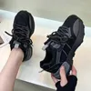 Casual Shoes Matching Color Double Lace-up Sports Women's 2024 Autumn Women Plus Fleece Thick Soled Single