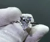 Moissanite 18K Diamond Drop Drop Cuting Aning Diamond Anello 5 Carat Platinum Anello di diamanti a pearsape per donne7788953
