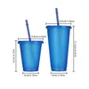 Mugs Flash Powder Shiny Reusable Plastic Water Bottle Cold Cup With Lid And Straw Personalized Outdoor Portable