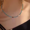 Chaînes Collier turquoise de style néo-chinois