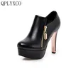 Qplyxco 2017 Nouvelle vente mode sexy pompes botkle bottines grandes taille 32-43 automne hiver women hells midday party chaussures 502-1