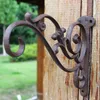 Decoratieve borden gietijzeren wandbloemmand hangende haak in antieke rustieke kleur huizen tuin decor retro gemonteerde metalen opbergracks