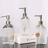 Liquid Soap Dispenser 1pc Light Luxury Hand Sanitizer Bottle 500ml Transparent Glass Household Home Press Shower Gel Set Decoration