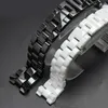 J12 Ceramics Wristband Womens Mens 스트랩 패션 블랙 흰색 16mm 19mm Q240510의 시계 밴드