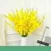 Flores decorativas de 95 cm de simulação de seda amarela de seda