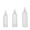 Storage Bottles 50pcs 20/30/40/50ml Frosted Glass Bottle White Pipette Dropper Essential Oil Cosmetic Essence SN1168