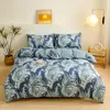 Ensemble de literie Summer Modern Simple Textile Plant Fresh Plante Fichet Freed Couper Couper Couvercle Oreiller 4PC