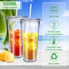 650ml400ml tazza di paglia TCJJ con copertura Doublelayer Tè Fruit Fruit Mazze da caffè fai -da -te BOTTO PERCOLA PERDOOR PORTABILE 240510