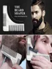 Combusti di styling a forma di sagrewing bro di bro in acciaio inossidabile per la barba pettine di shaper per barba per modelli strumenti di modellazione della barba pettine con PA6611602