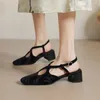 Sandales Taoffen Chinese Style Imprimé pour femmes Summer Toe Toe Backle Straps Pumps Sweet Ladies Casual Coss Cross-Tied Viry chaussures