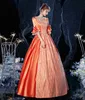 Roupas étnicas 18th Royal Orange Victorian Retro Barroco Traje Renaissance Retro Inspiração Rococo Marie Antoinette Costume Ball Dressl2405