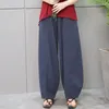 Frauenhose 2024 Frühling Frauen Baumwolle Herbst lässig weibliche weibliche lange Hosen schlanke elastische Taille Solid Plus Size