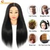Têtes de mannequin tête de 26 pouces de long mannequin 85% réels de coiffure coiffure coiffure cosmétique Q240510