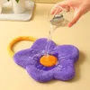 Towel 1pcs Thickened Flower Shape Hand Creative Kitchen Coral Fleece Home Bathroom Soft Child Quick Cartoon Hangable Bath