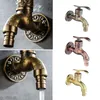 Bathroom Sink Faucets Antique Bronze Wall Mounted Tap Water Faucet Vintage Washing Machine Outdoor Garden Hose Single Cold