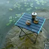 Camp Furniture Folding Camping Table Foldable Outdoor Dinner Desk Aluminum Alloy Portable Multifunction For Picnic