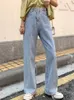 Jeans femminile da donna fidanzato largo harajuku signore vintage pantaloni lunghi pantaloni ad alta vita in alto stile streetwear casual etero tutto match semplice