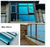 Fensteraufkleber 30/40/50/60 x 400 cm Blau Silberspiegel Privatsphäre Filmisolierung Solar Tint UV Reflexion One Way Office Home Decor