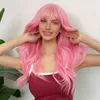 Factory Wholesale Long Curly Europe and America Wigs For Women Girls Multiple Couleurs Full Synthetic Hair Wig African Natural Wigs Cosplay Barbie Dhl Fast