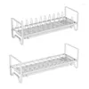 Kitchen Storage Space Saving Sink Dish Rack Modern Bowl And Plate Drainer Drying Convenient For Dishes Cutlery