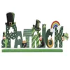 Patrick's Table Day St. Decoration Festive Wooden Leprechaun Shamrock Sign Green Truck Home Dinner Party Ornements 0119