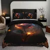 Ensembles de literie Fashion Aesthetic 3D Rose Print Soft Couvre de couette confortable pour chambre d'amis pour chambre à coucher