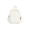 Backpack Zipper Dual Strap Style simples Capacidade de grande capacidade Homens de poliéster Linering Travel School Schoolbag Bag