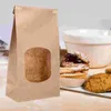Opslagflessen 50 pc's bakken toastzakken broodhouders inpakkende zakjes handige cookie kraft papier helder raam huishouden bakkerij aanbod