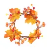 Fiori decorativi Decorazioni per le foglie di ghirlanda di zucca in ghirlanda del Ringraziamento.