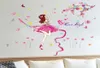 Ballet Cartoon Wall Sticker Girl Dancing Elven Fairy Wall Decoration For Sofa Fond Children Bail4856053