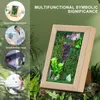 Frames 5x7 Bilderrahmen Holz mit Amethyst Cluster Dekor kreative PO Display einzigartige Waldgrüne