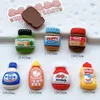 100pcs Kawaii Resin Ketchup Jam Resin Cabochons pour décoration de téléphone fabriquant des accessoires de bricolage 240512