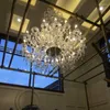 シャンデリアリビングルームホールクリスタルシャンデリアラグジュアリービッグホワイエ照明階段エルダイニングペンダントランプを飾る
