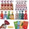 Enveloppe cadeau 50pcs Joyeux Noël Sacs de bonbons en plastique