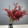 Dekorativa blommor konstgjorda rosmarin grenar plastisk falsk grön växt blommig el simulering rosemari sovrum dekoration