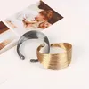 Party Supplies Bracelets larges pour femmes Bracelets multicouches de fils métalliques