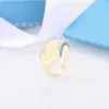 Bracelet de Desgine TiffanyJewelry Nouveau To-coeur Smooth Heart Placing Placing 18k True Gold CNC Steel Seal Letter Ins Simple Love Ring