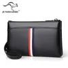 Outlet Men Bags 3 Farben täglich Joker Mobile Leder -Mobiltelefone Geldbörse Kontraststiche Casual Envelope Bag Street Trend Ribbon Mode Wallet 3017#